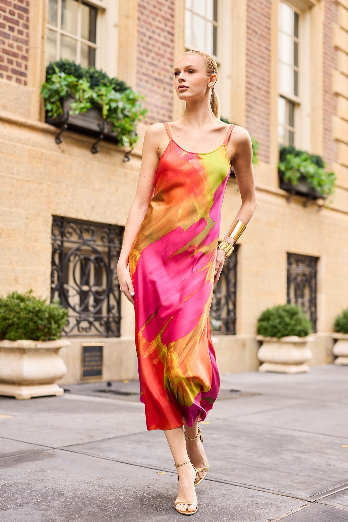 Soleil Slip Dress Multi Natori