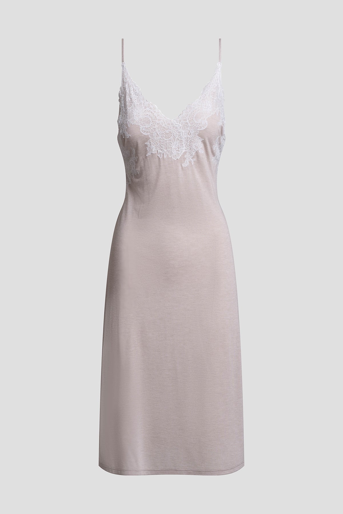Buy Luxe Shangri-La TENCEL™ Chemise in Heather Cashmere/Ivory Online Heather Cashmere/Ivory Natori
