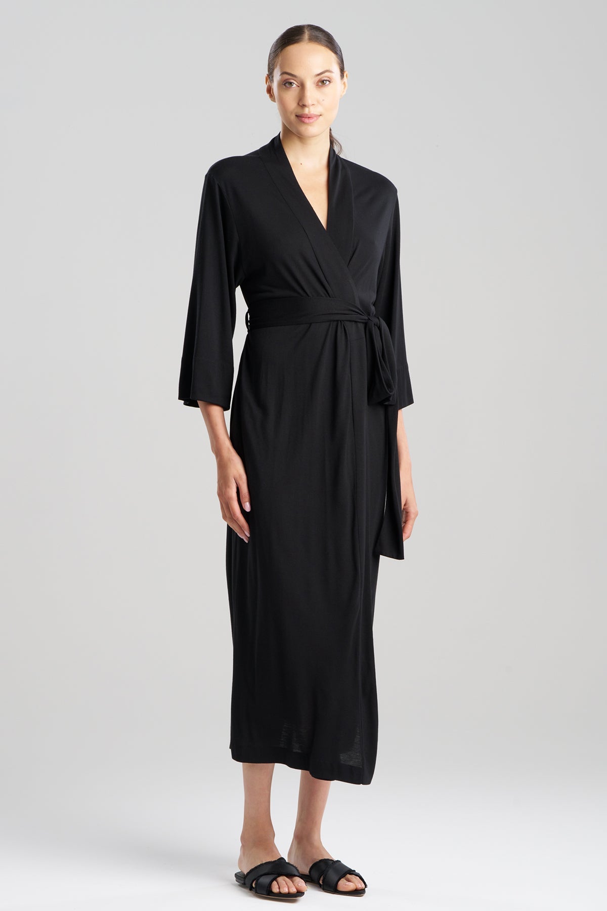 Buy Shangri-La TENCEL™ Robe in Black Online Black Natori