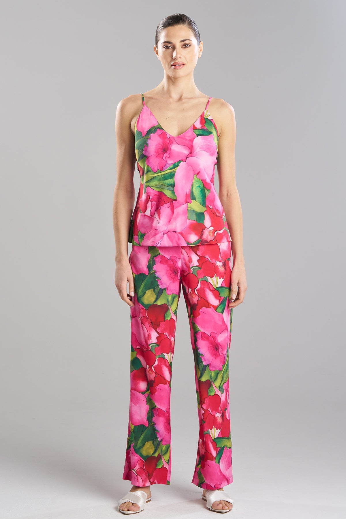 Isla Printed Satin Cami PJ Set Pink Natori