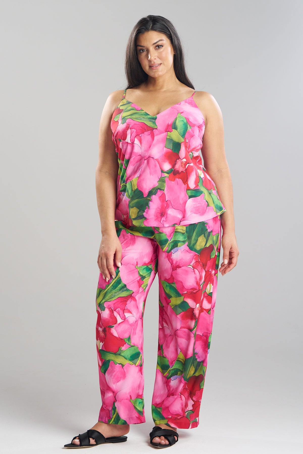 Isla Printed Satin Cami PJ Set Pink Natori