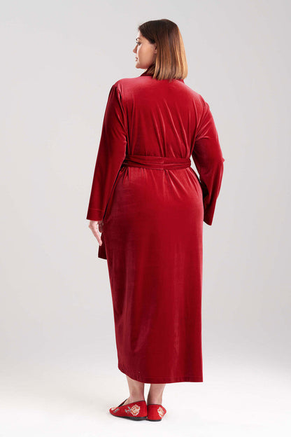Buy Natalie Velvet Robe in Brocade Red Online Brocade Red Natori