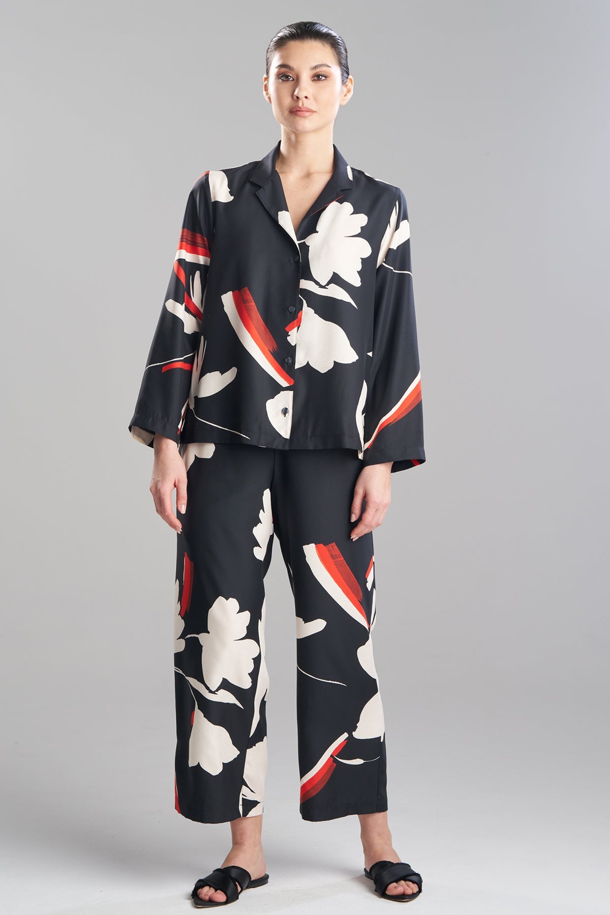 Kami Notch PJ Set Black Natori