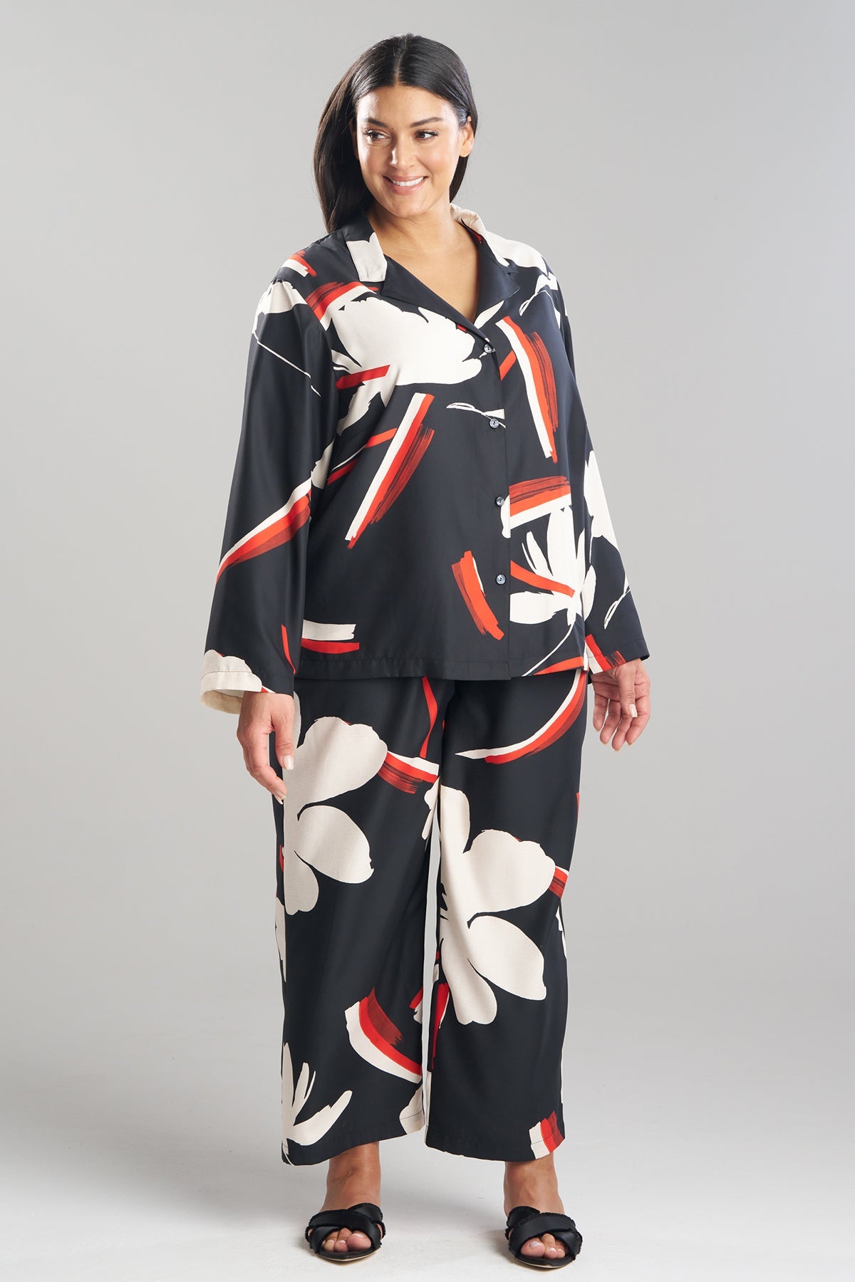 Kami Notch PJ Set Black Natori