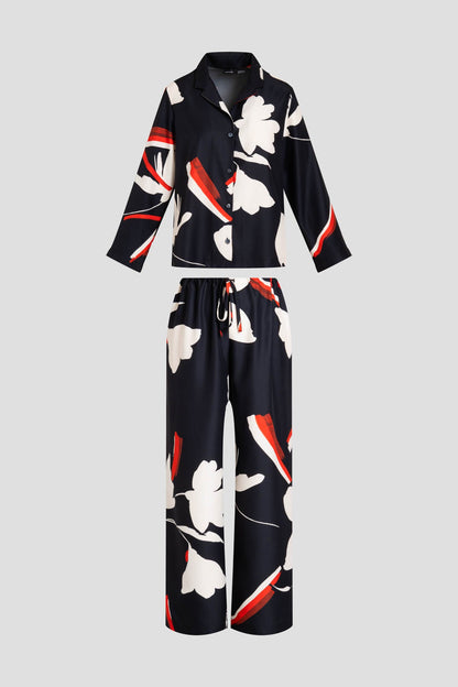 Kami Notch PJ Set Black Natori