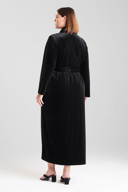 Buy Natalie Velvet Robe in Black Online Black Natori