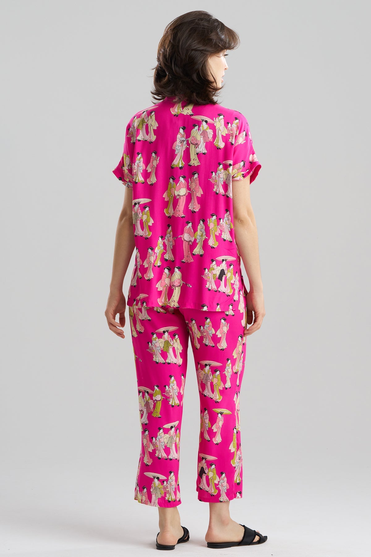 Geisha Challis Mandarin PJ Set Pink Natori