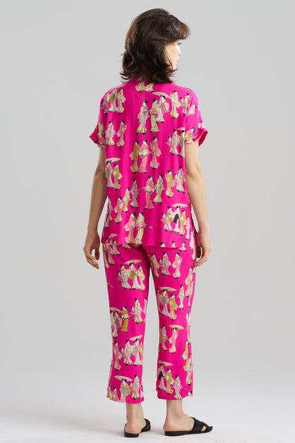 Geisha Challis Mandarin PJ Set Pink Natori