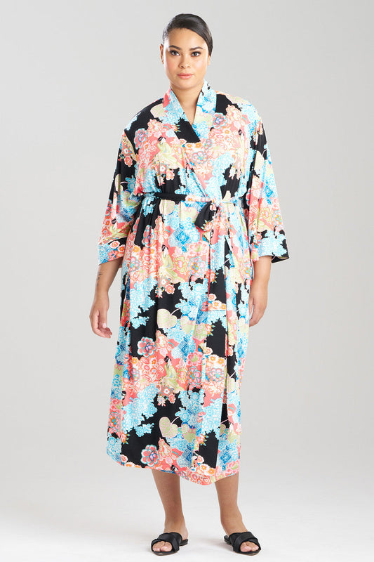 Buy Geisha Garden Knit Robe in Black Multi Online Black Multi Natori
