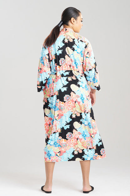 Buy Geisha Garden Knit Robe in Black Multi Online Black Multi Natori