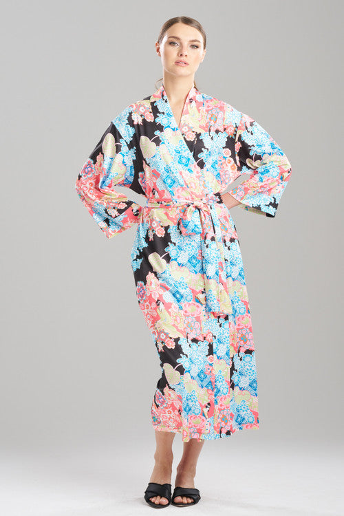 Buy Geisha Garden Knit Robe in Black Multi Online Black Multi Natori