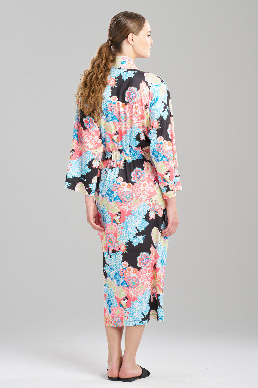 Buy Geisha Garden Knit Robe in Black Multi Online Black Multi Natori