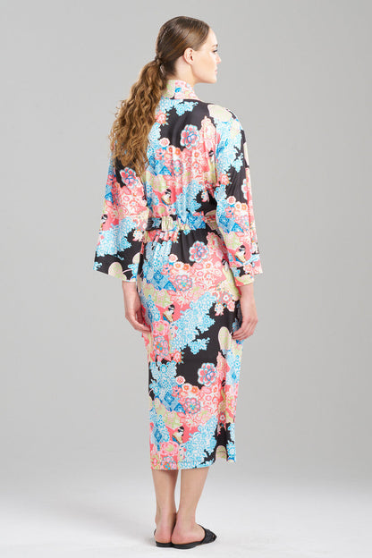 Buy Geisha Garden Knit Robe in Black Multi Online Black Multi Natori