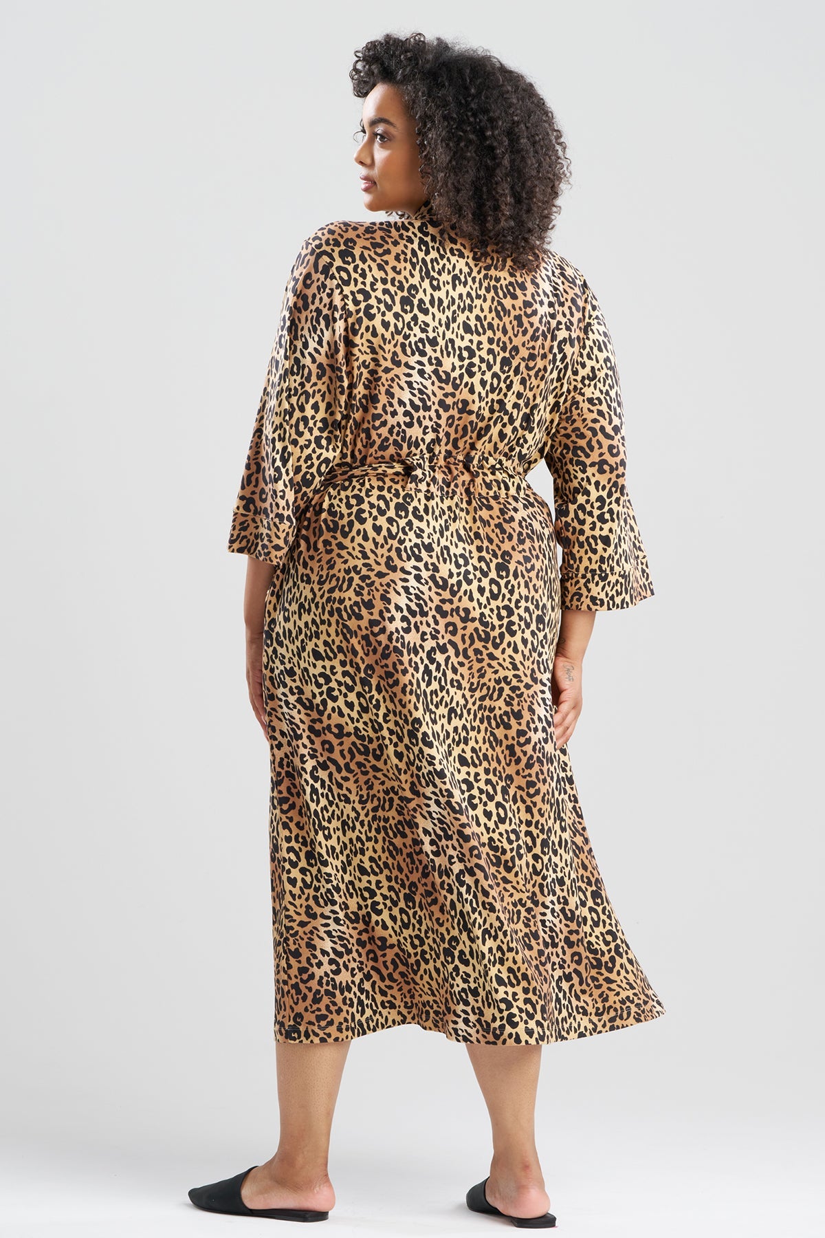 Exotic Animal Cozy Knit Robe Natural Natori