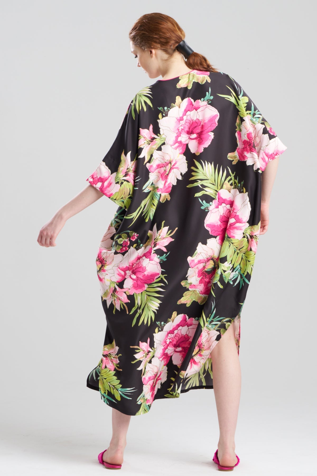 Sonomi Wedge Caftan Black Multi Natori