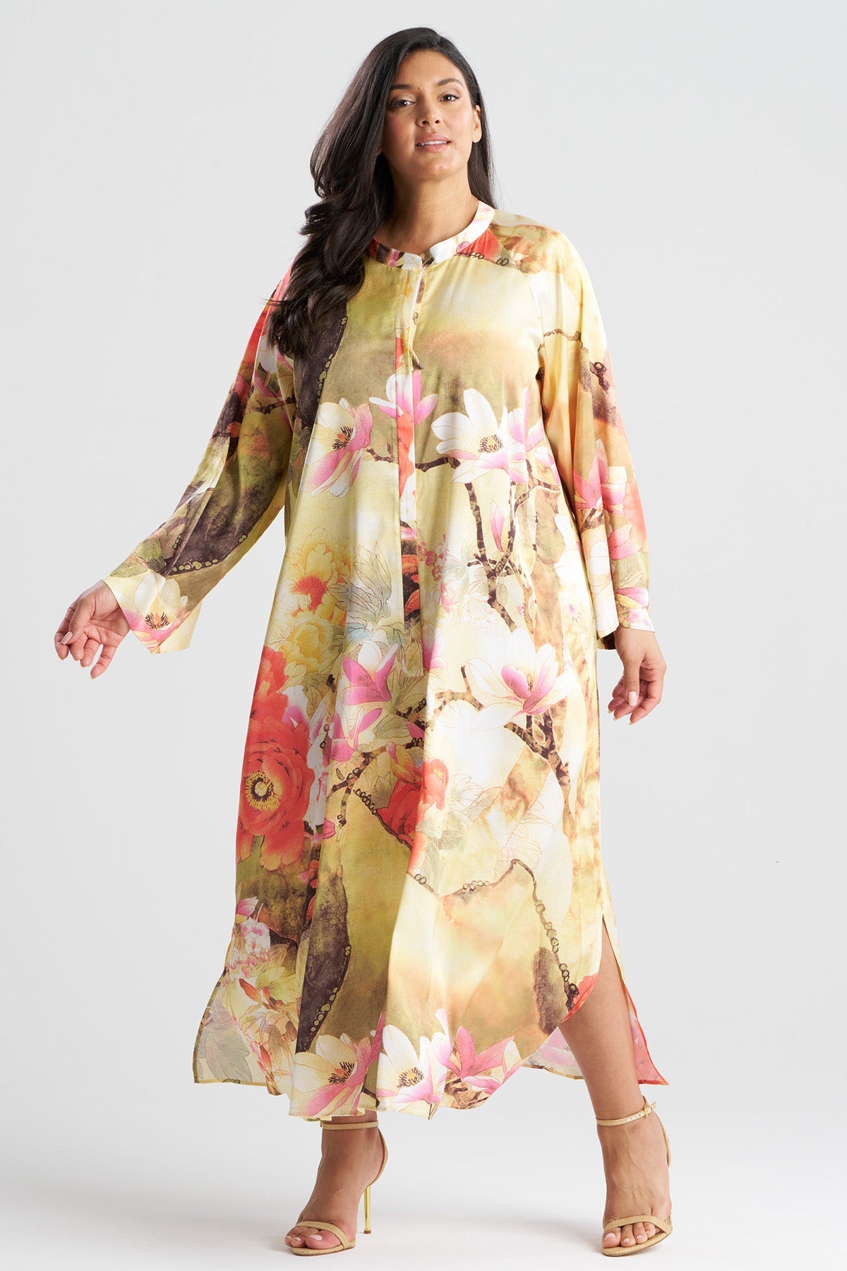 Floral Garden Zip Caftan Golden Hour Natori