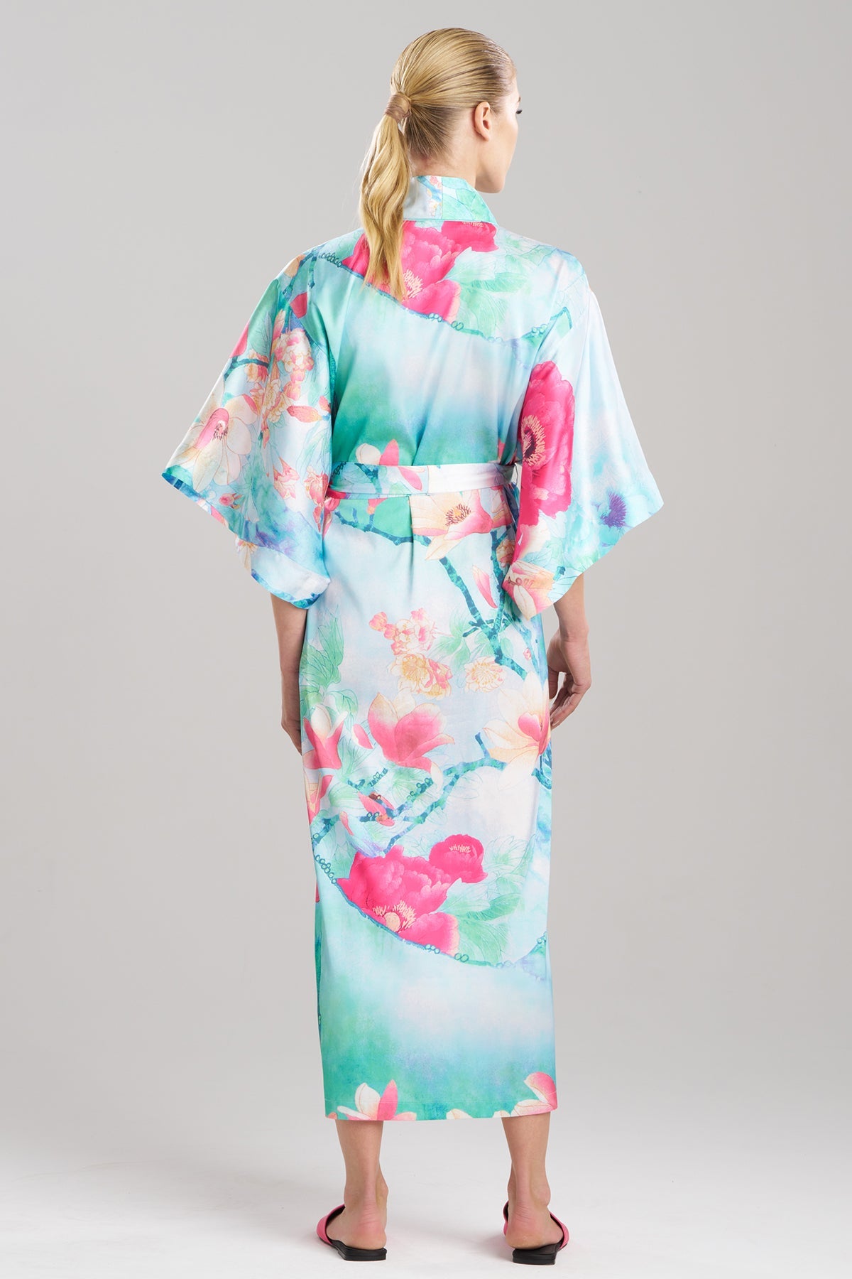 Floral Garden Robe Blue Multi Natori