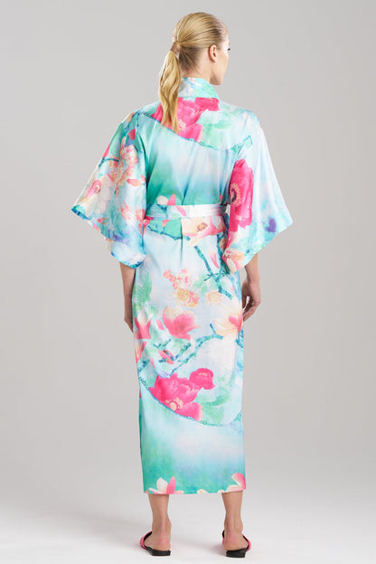 Floral Garden Robe Blue Multi Natori