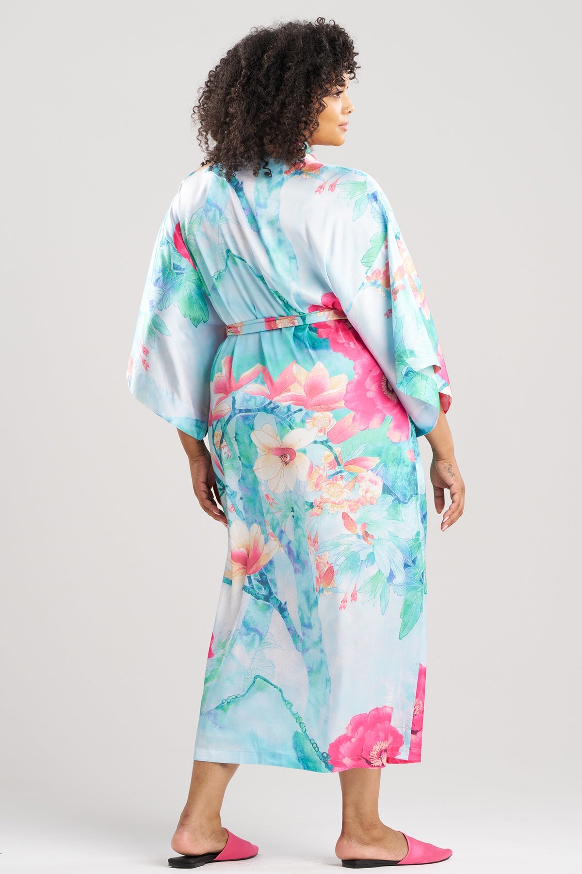Floral Garden Robe Blue Multi Natori