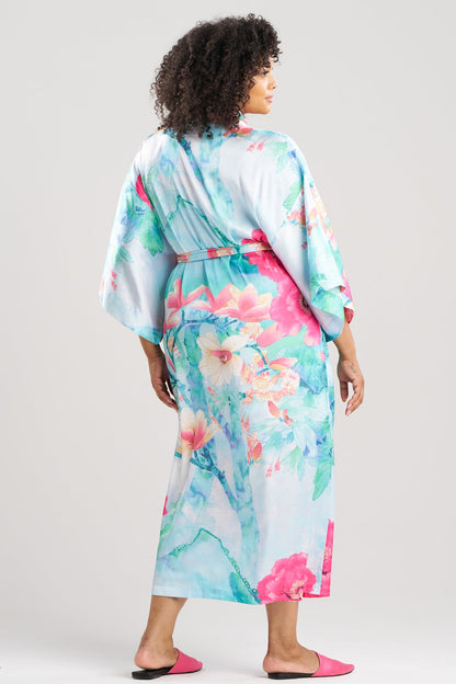 Floral Garden Robe Blue Multi Natori