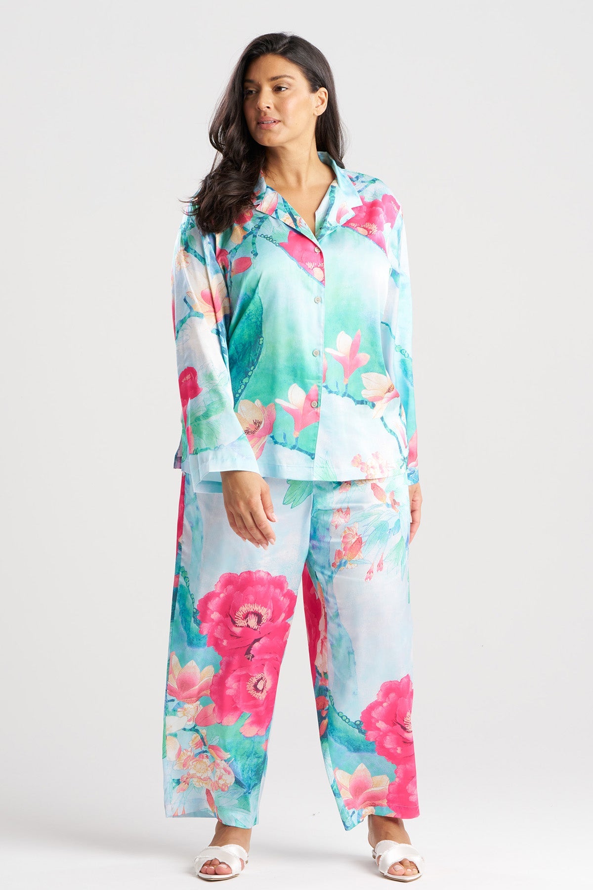 Floral Garden Notch PJ Blue Multi Natori