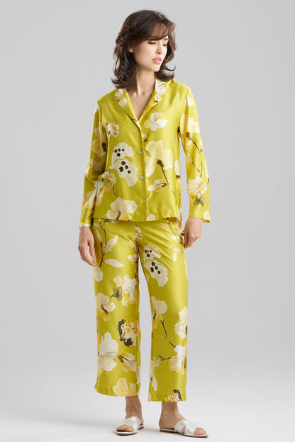 Aurelia Charmeuse Notch PJ Set Chartreuse Natori