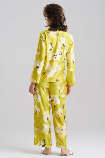 Aurelia Charmeuse Notch PJ Set Chartreuse Natori