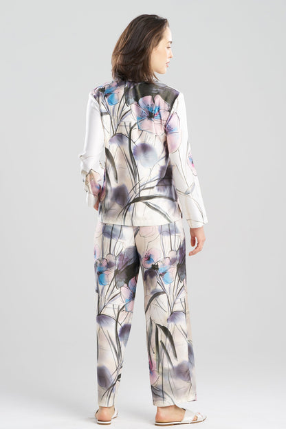 Hiyaku Printed Charmeuse Notch PJ Multi Natori