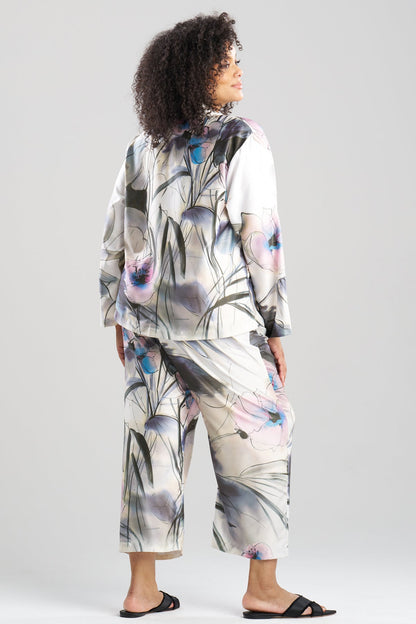Hiyaku Printed Charmeuse Notch PJ Multi Natori
