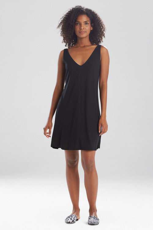 Buy Shangri-La TENCEL™ V-Neck Chemise in Black Online Black Natori