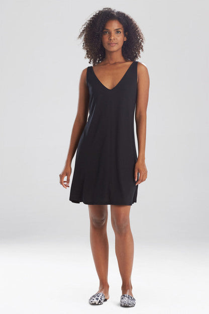 Buy Shangri-La TENCEL™ V-Neck Chemise in Black Online Black Natori