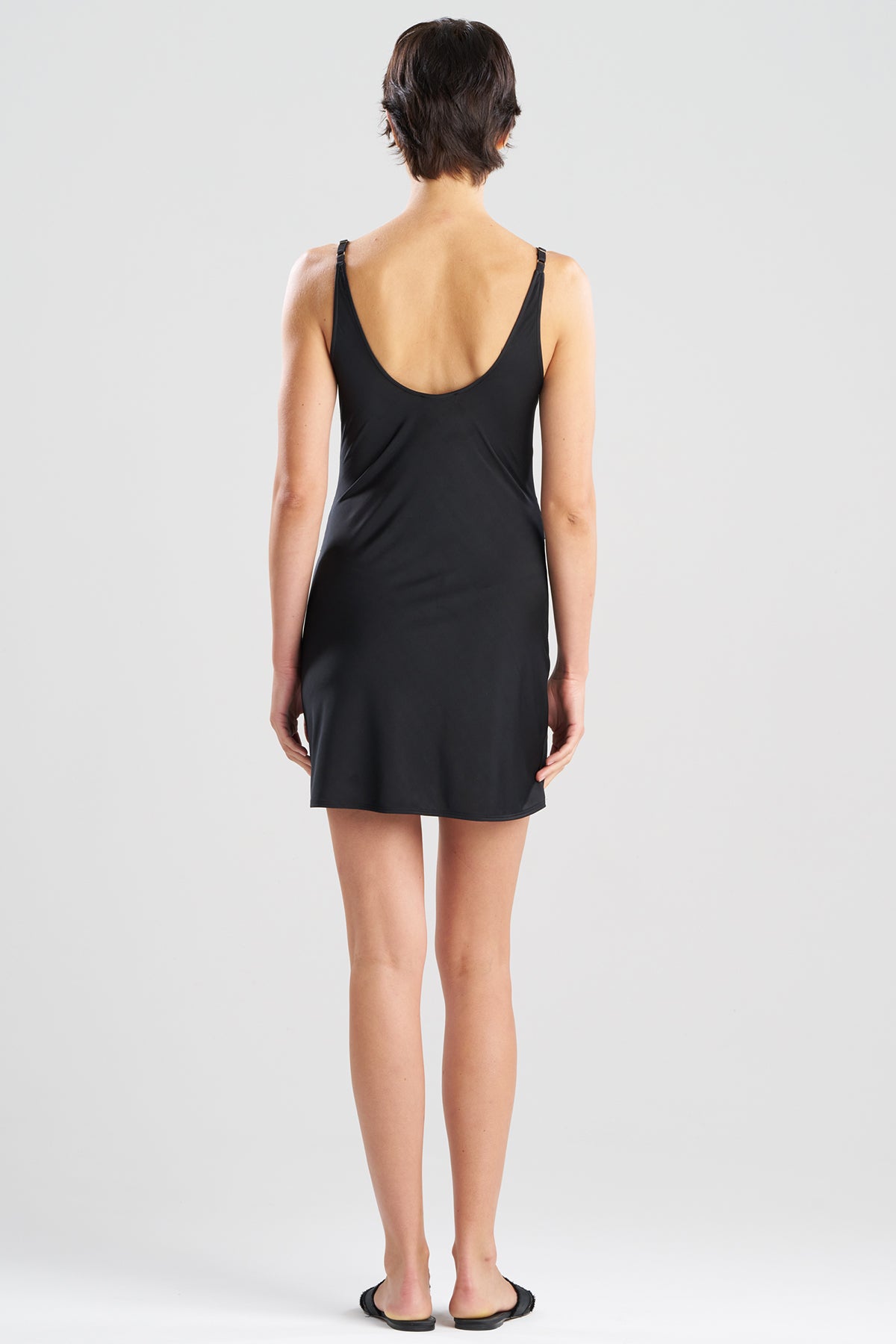 Gisele Mesh Applique Chemise Black Natori