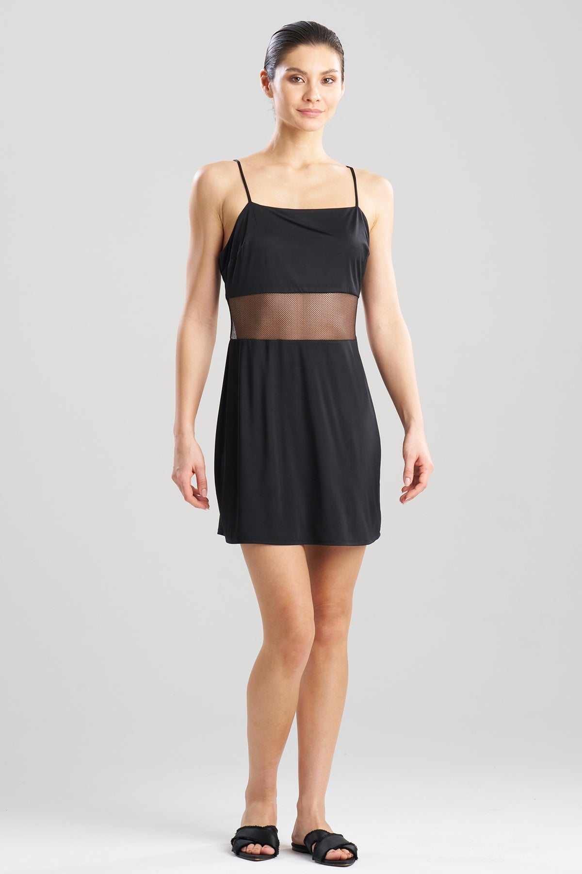 Gisele Mesh Chemise Black Natori