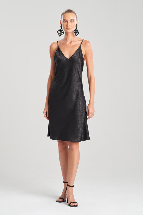 Buy Infinity Jacquard Slip in Black Online Black Natori
