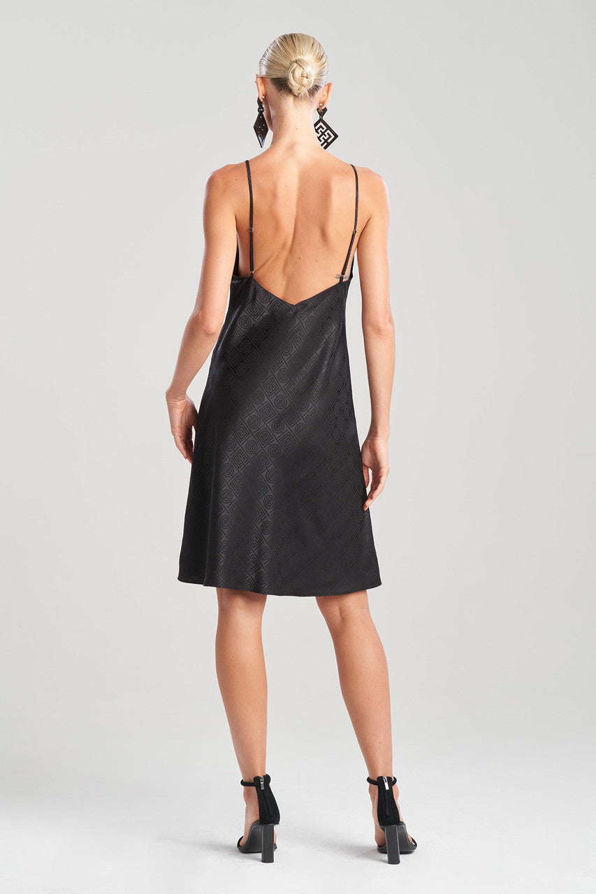 Buy Infinity Jacquard Slip in Black Online Black Natori