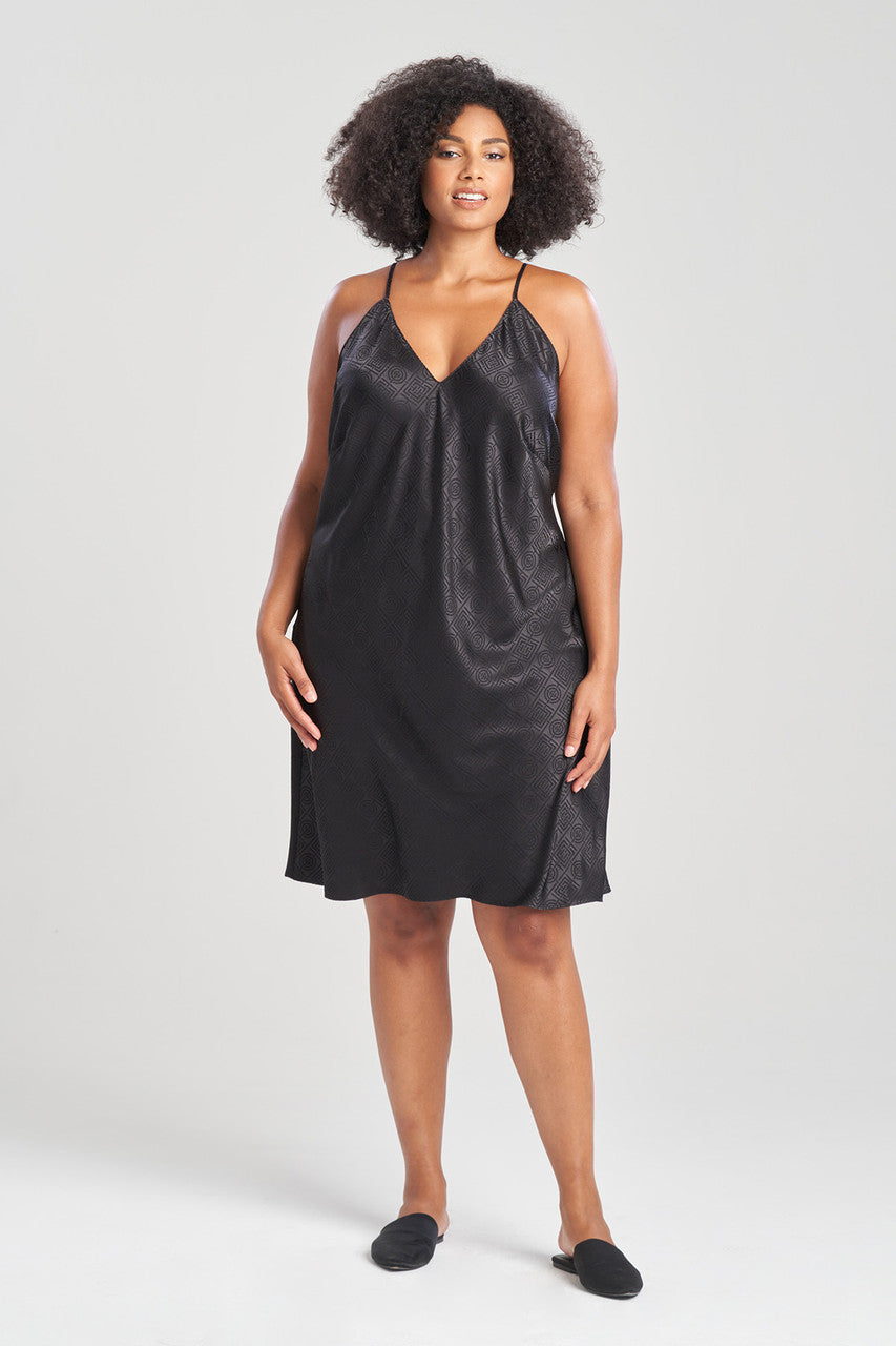 Buy Infinity Jacquard Slip in Black Online Black Natori