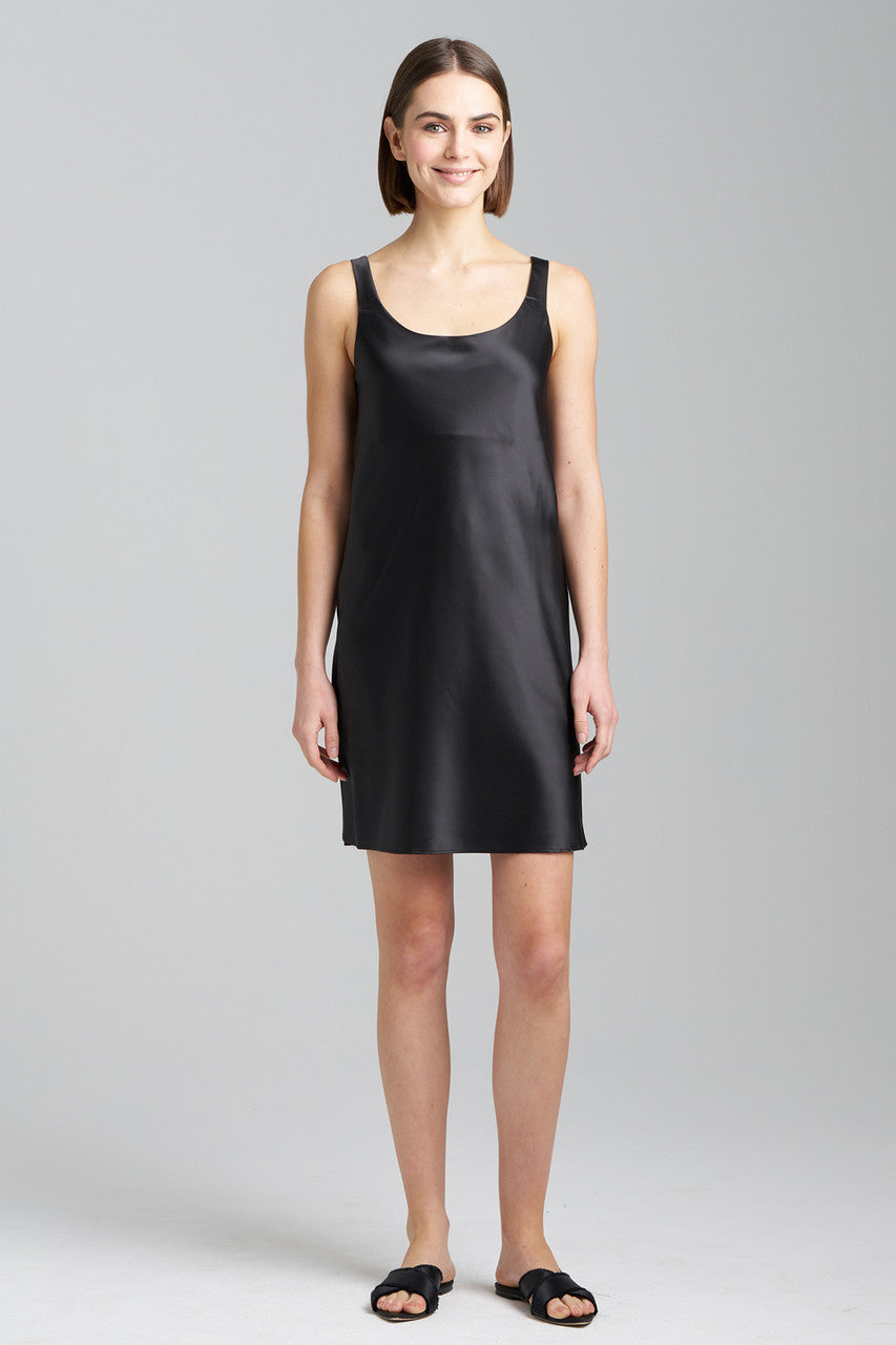 Buy Glamour Slit Chemise in Black Online Black Natori