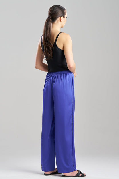 Satin Essentials Wide Leg Pants Blueberry Natori