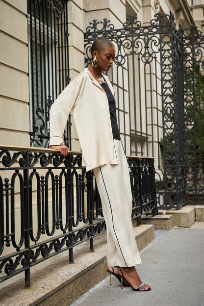 Satin Essentials Wide Leg Pants Wheat Natori