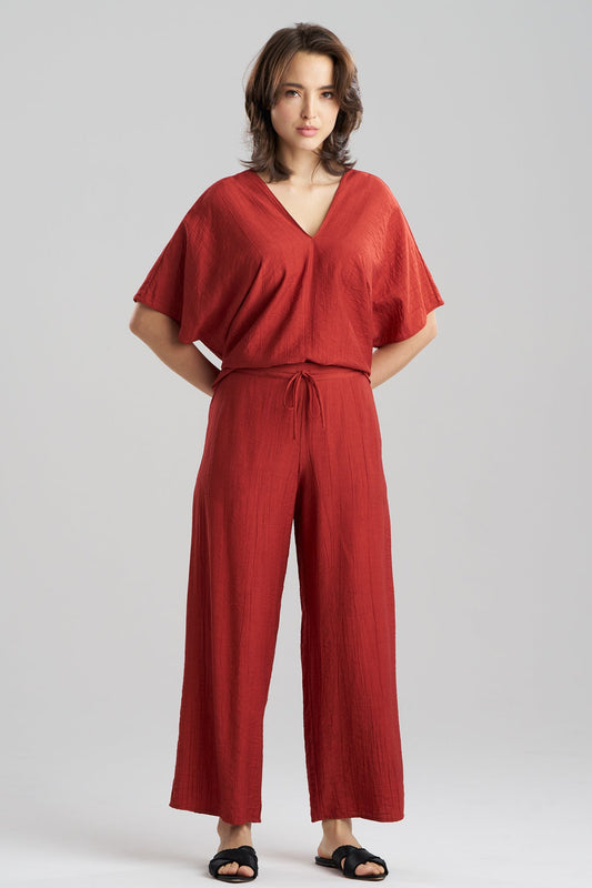 Terra Foil Crinkle Pants Brick Natori