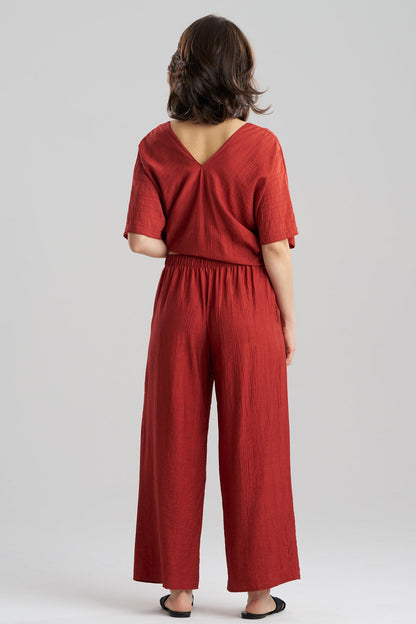 Terra Foil Crinkle Pants Brick Natori