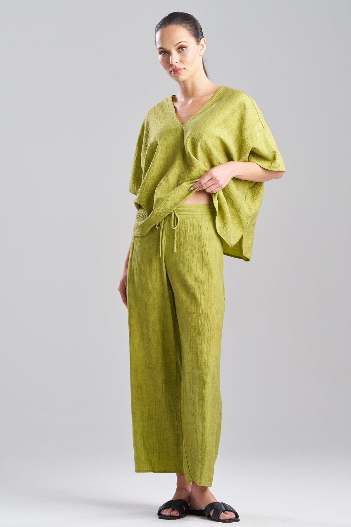 Terra Foil Crinkle Pants Olive Natori