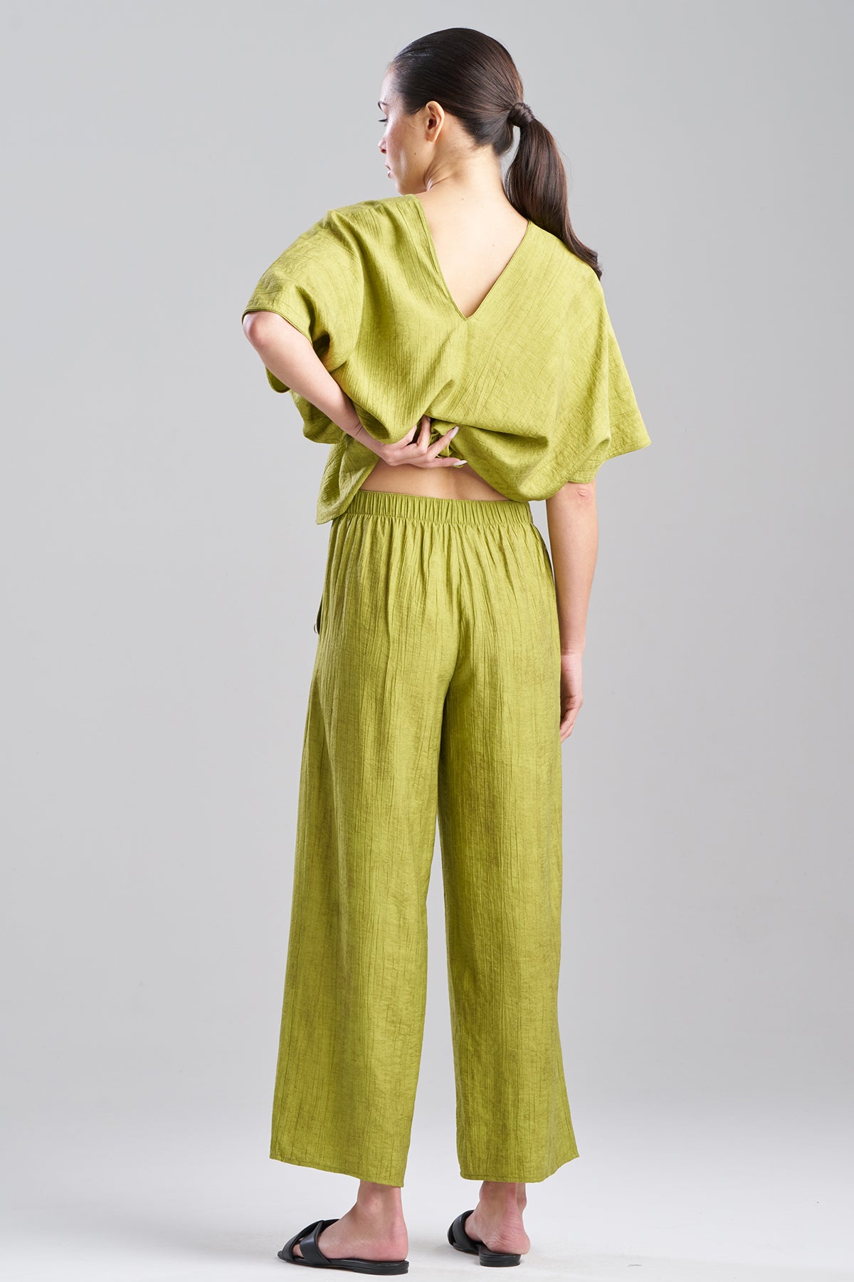 Terra Foil Crinkle Pants Olive Natori
