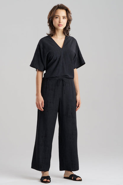 Terra Foil Crinkle Pants Black Natori