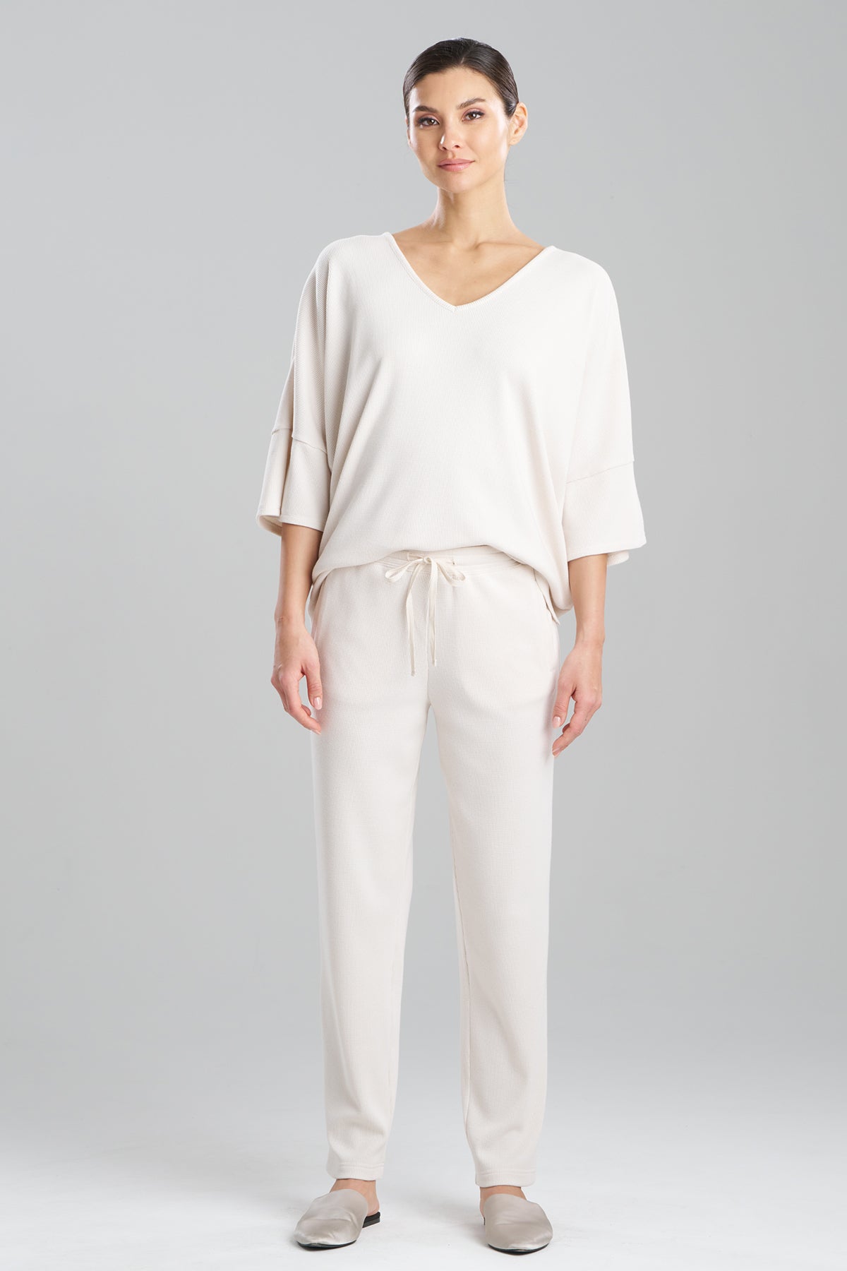 Tranquility Waffle Tapered Pants White Opal Natori