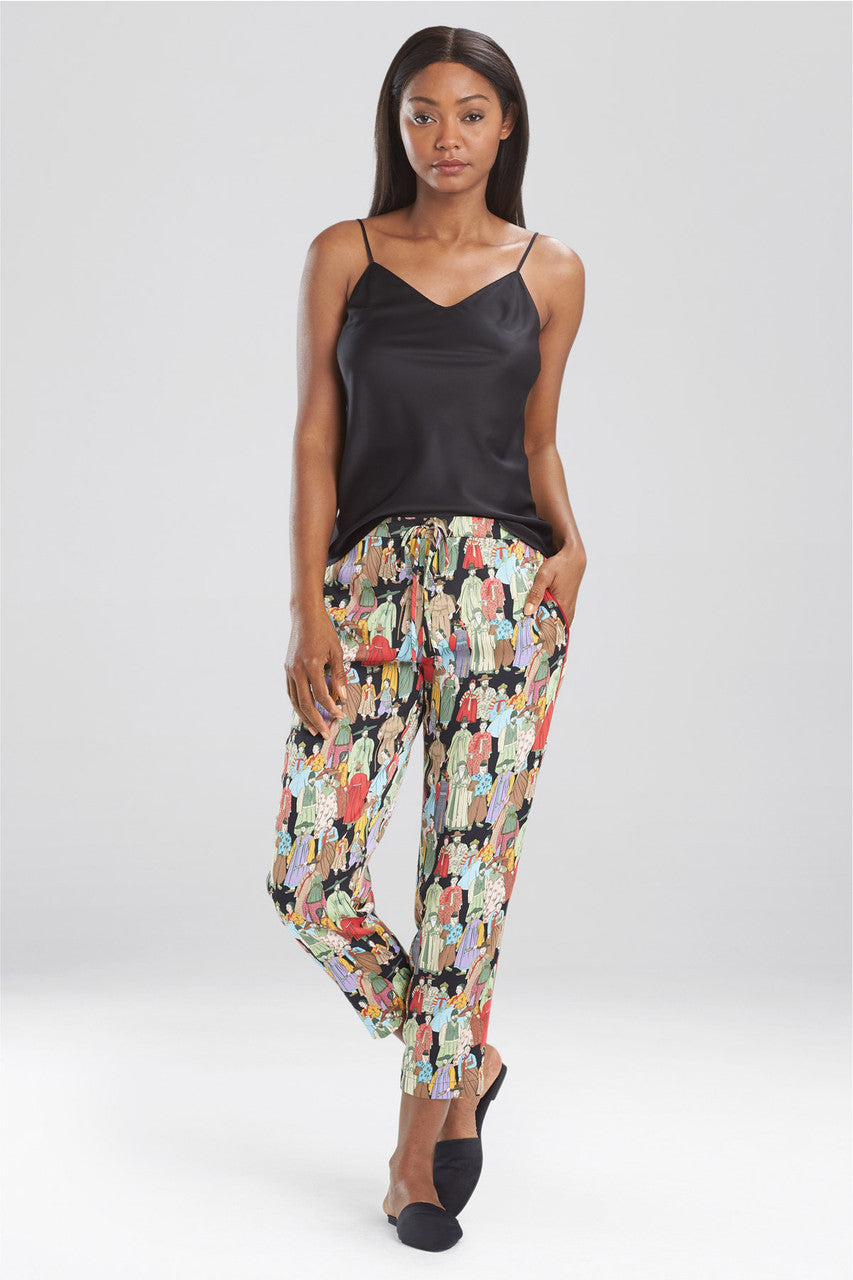 Buy Dynasty Cropped Pants in Black Online Black Natori