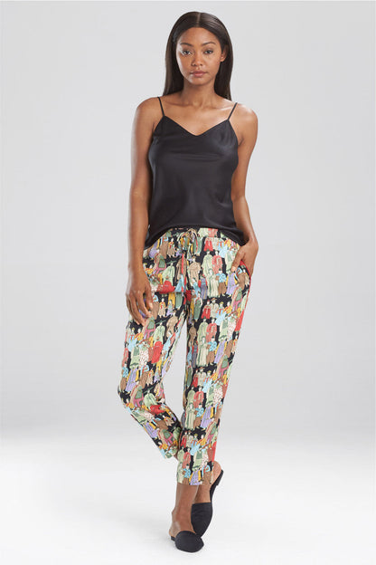 Buy Dynasty Cropped Pants in Black Online Black Natori
