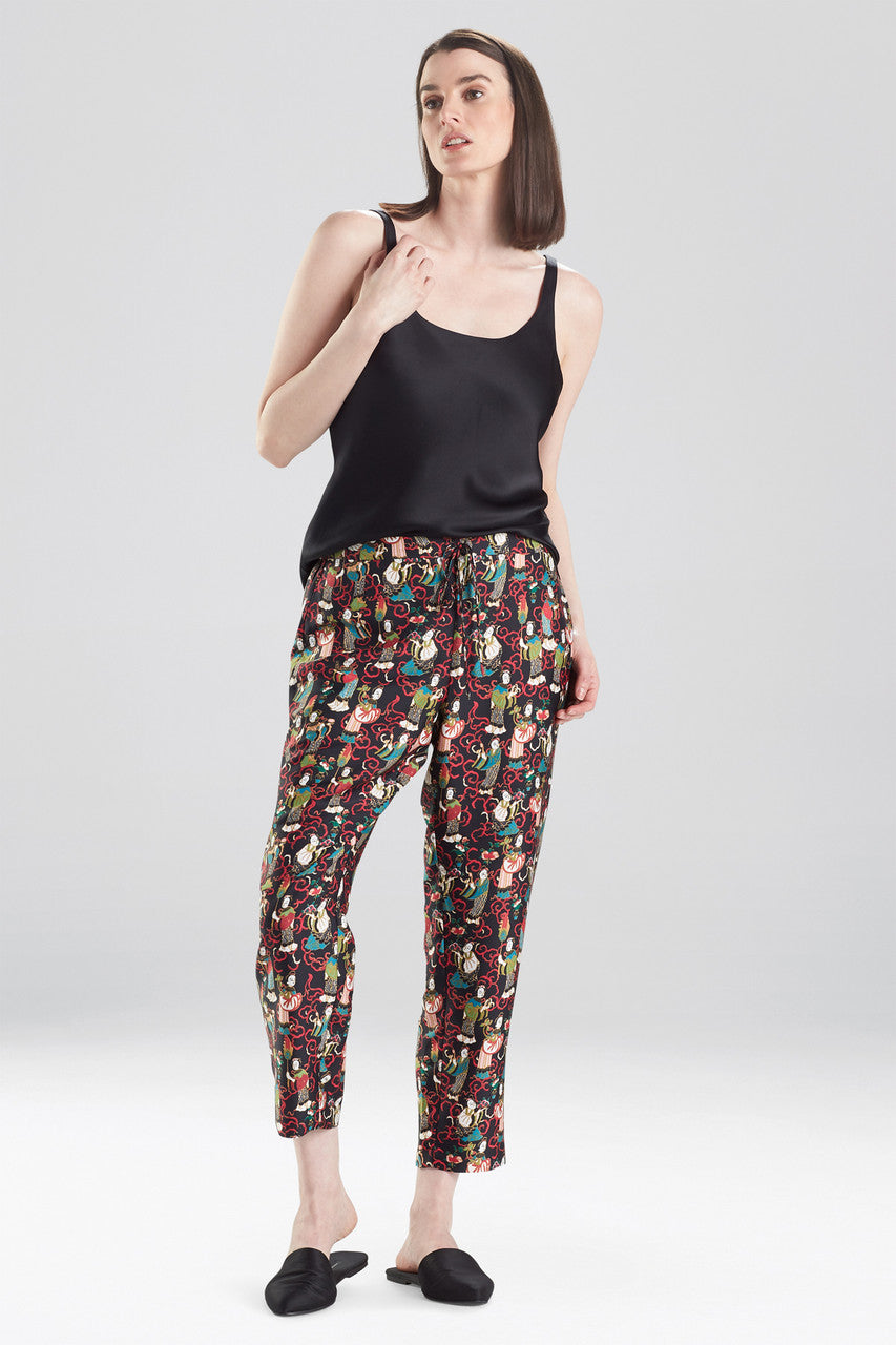 Buy Tea Garden Pants in Black Multi Online Black Multi Natori