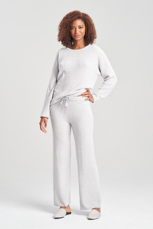 Buy Aura Heather Chenille Straight Leg Pants in Dove Grey Online Dove Grey Natori