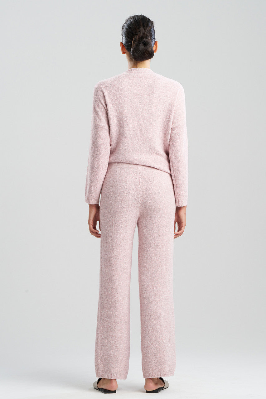 Buy Aura Heather Chenille Straight Leg Pants in Heather Nude Blush Online Heather Nude Blush Natori